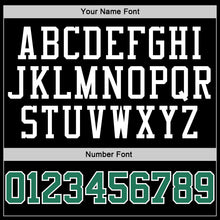 Load image into Gallery viewer, Custom Stitched Black Kelly Green-White Sports Pullover Sweatshirt Hoodie