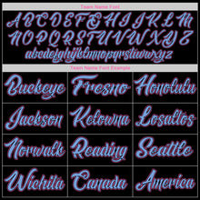 Load image into Gallery viewer, Custom Stitched Black Pink-Light Blue Sports Pullover Sweatshirt Hoodie