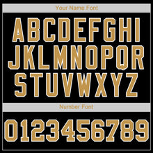 Load image into Gallery viewer, Custom Black Old Gold-White Authentic Baseball Jersey