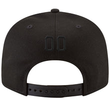 Load image into Gallery viewer, Custom Black Black-Old Gold Stitched Adjustable Snapback Hat