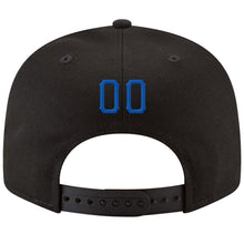 Load image into Gallery viewer, Custom Black Royal-Red Stitched Adjustable Snapback Hat