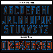 Load image into Gallery viewer, Custom Black Black-Powder Blue Performance T-Shirt