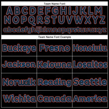 Load image into Gallery viewer, Custom Black Black-Powder Blue Performance T-Shirt