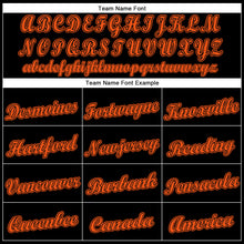 Load image into Gallery viewer, Custom Black Orange-Black Performance T-Shirt