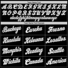 Load image into Gallery viewer, Custom Black White-Gray Authentic Throwback Rib-Knit Baseball Jersey Shirt