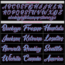 Load image into Gallery viewer, Custom Black Pink-Light Blue Authentic Throwback Rib-Knit Baseball Jersey Shirt