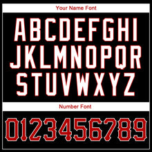 Load image into Gallery viewer, Custom Black Red-White Authentic Baseball Jersey