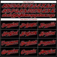 Load image into Gallery viewer, Custom Black Red-White Authentic Baseball Jersey