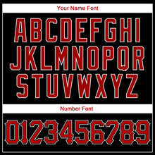 Load image into Gallery viewer, Custom Black Red-White Authentic Baseball Jersey