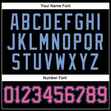 Load image into Gallery viewer, Custom Black Pink-Light Blue Authentic Baseball Jersey