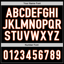 Load image into Gallery viewer, Custom Black White-Orange Authentic Baseball Jersey
