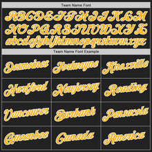 Load image into Gallery viewer, Custom Black Gold-White Authentic Two Tone Baseball Jersey