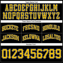 Load image into Gallery viewer, Custom Black Gold-White Authentic Throwback Basketball Shorts