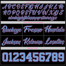 Load image into Gallery viewer, Custom Black Light Blue-Pink Authentic Throwback Basketball Shorts