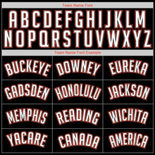 Load image into Gallery viewer, Custom Black White-Orange Authentic Throwback Basketball Jersey