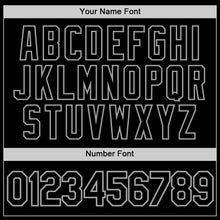 Load image into Gallery viewer, Custom Black Black-Gray Authentic Throwback Basketball Jersey