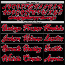 Load image into Gallery viewer, Custom Black Red-White Authentic Throwback Basketball Jersey