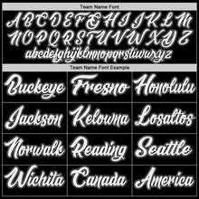 Load image into Gallery viewer, Custom Black White-Gray Authentic Throwback Basketball Jersey