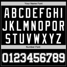 Load image into Gallery viewer, Custom Black White-Gray Authentic Throwback Basketball Jersey