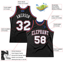 Load image into Gallery viewer, Custom Black White-Orange Authentic Throwback Basketball Jersey