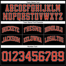 Load image into Gallery viewer, Custom Black Orange-White Authentic Throwback Basketball Shorts