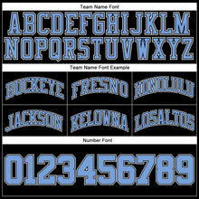 Load image into Gallery viewer, Custom Black Light Blue-White Authentic Throwback Basketball Shorts