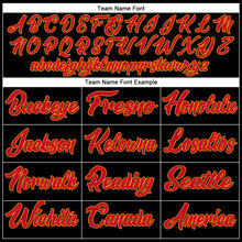 Load image into Gallery viewer, Custom Black Red-Gold Authentic Throwback Basketball Jersey