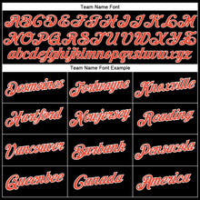 Load image into Gallery viewer, Custom Black Orange-Light Blue Authentic Throwback Basketball Jersey