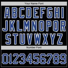 Load image into Gallery viewer, Custom Black Royal-Red Authentic Throwback Basketball Jersey