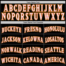 Load image into Gallery viewer, Custom Black White-Red Authentic Throwback Basketball Jersey