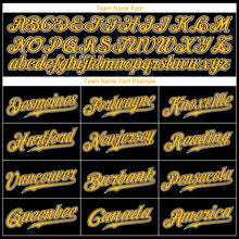 Load image into Gallery viewer, Custom Black Gold-White Authentic Baseball Jersey