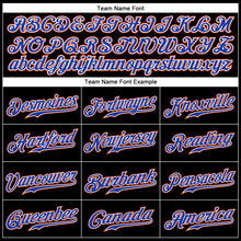 Load image into Gallery viewer, Custom Black Royal-Orange Authentic Baseball Jersey