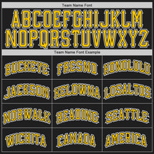 Load image into Gallery viewer, Custom Black Gold-White Authentic Throwback Basketball Jersey