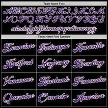 Load image into Gallery viewer, Custom Black Purple-Cream Authentic Throwback Basketball Jersey