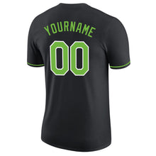 Load image into Gallery viewer, Custom Black Neon Green-White Performance T-Shirt