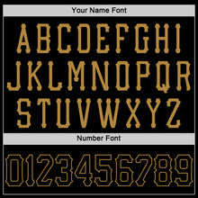 Load image into Gallery viewer, Custom Black Black-Old Gold Authentic Skull Fashion Baseball Jersey