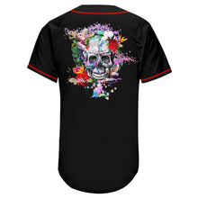 Load image into Gallery viewer, Custom Black White-Red Authentic Skull Fashion Baseball Jersey