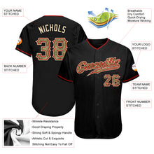 Load image into Gallery viewer, Custom Black Camo-Red Authentic Baseball Jersey