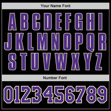 Load image into Gallery viewer, Custom Black Purple-White Authentic Baseball Jersey