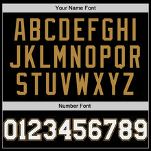 Load image into Gallery viewer, Custom Black White-Old Gold Authentic Baseball Jersey