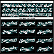 Load image into Gallery viewer, Custom Black White-Teal Authentic Baseball Jersey
