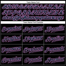 Load image into Gallery viewer, Custom Black Black-Pink Authentic Baseball Jersey