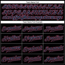 Load image into Gallery viewer, Custom Black Black-Red Authentic Baseball Jersey
