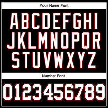 Load image into Gallery viewer, Custom Black Red Pinstripe White-Red Authentic Baseball Jersey