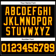 Load image into Gallery viewer, Custom Black Gold Pinstripe Gold-Red Authentic Baseball Jersey