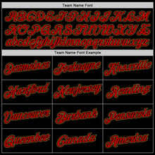 Load image into Gallery viewer, Custom Black Red-Old Gold Authentic Baseball Jersey