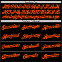 Load image into Gallery viewer, Custom Stitched Black Orange Sports Pullover Sweatshirt Hoodie