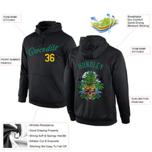 Load image into Gallery viewer, Custom Stitched Black Kelly Green-Gold 3D Skull Pineapple Head Sports Pullover Sweatshirt Hoodie