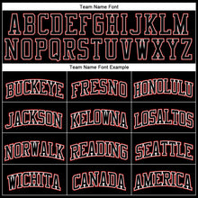 Load image into Gallery viewer, Custom Black Red Pinstripe Black-White Authentic Basketball Jersey