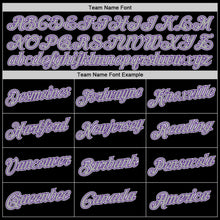 Load image into Gallery viewer, Custom Stitched Black Gray-Purple Sports Pullover Sweatshirt Hoodie